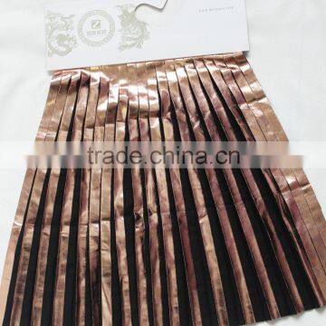 Bronzed gold fabric pleated, golden fabric, shine golden sequin dance dress fabric, golden fabric for short dress, party dress