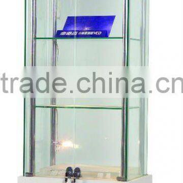 Hot sale free standing showcase/display cabinet with glass wall