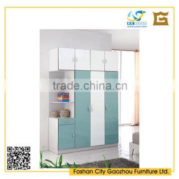 Latest wardrobe door design high gloss wooden wardrobe closet with low price