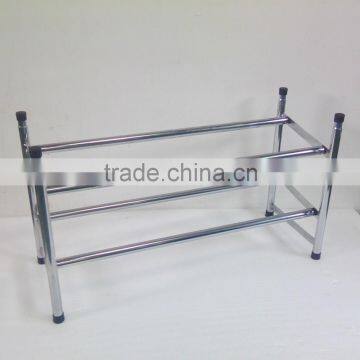 Stackable Extension Chromed Plated Iron Shoe Rack Tower photo-5