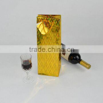 Gold hot stamping luxury wine paper bag