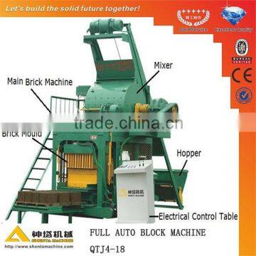 Best Seller QTJ4-18 automatic cement block moulding machine