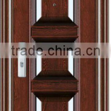 2016 New Style Handle Lock Steel Door Powder Painting Single Steel Door