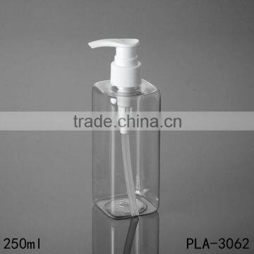 Square Shape Plastic Cosmetic Oil Bottle with Dispenser Head