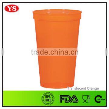 650 ml reusable orange plastic cup