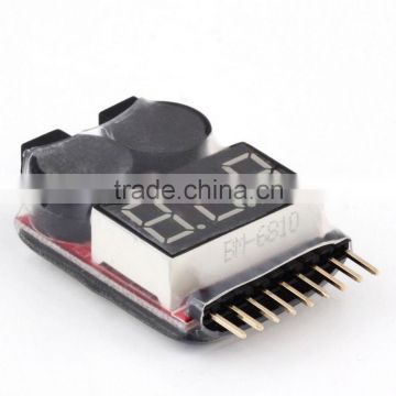 1-8S Lipo/Li-ion/Fe Battery Low Voltage Buzzer Alarm battery tester