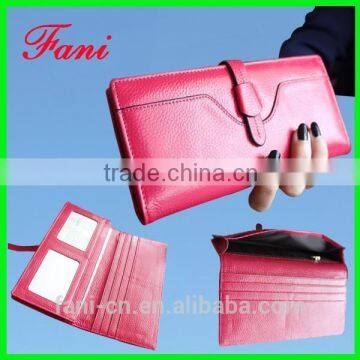 Chinese designer design genuine leather clutch purse for ladies with luxury appearance