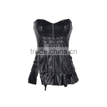 Stylish overbust new design corset dress full body corset leather corset