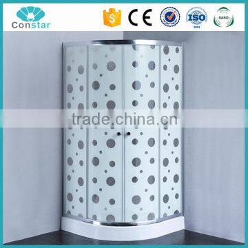 Chrome profile tempered shower enclosure