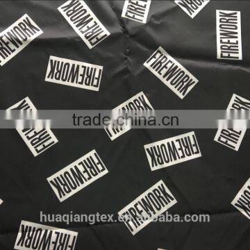 fashion fabric english letter firework print fabric for winter clothing