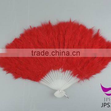 Cheap Plastic Feather Folding Hand Fan for Sale photo-5