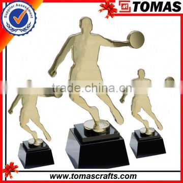 metal and plastic custom bowling trophy