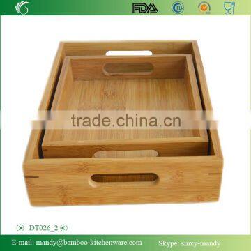 DT026 Bamboo Serving Tray With Handles photo-3
