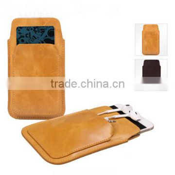 Leather mobile phone pocket bag case with factory price