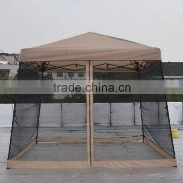 steel folding garden gazebo with mosquito netting