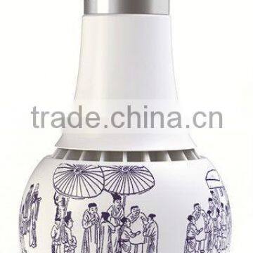 festive led bulb Artistic lighting LED ceramic lamp ,LED ceramic bulb,ceramic holder "Ascending the River at Qingming Festival"