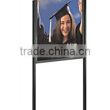 24 x 36 Poster Stand for Floor, Top Insert, Double Sided, Rectangle Base - Black