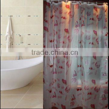 waterproof printed clear vinyl shower curtains