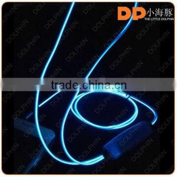 Sport Flashing In-Ear EL Glowing Earphones metal earphone with mic