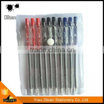 The latest style professional plastic free ball pen sample with customized logo set 10