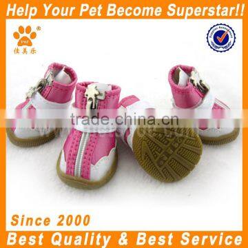 JML pet accessory wholesale outdoor designer pink PU leather shoes for dog