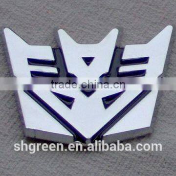 Animal head logo metal badge emblem