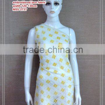 2017 Lady Dress Fresh Color Chemical Embroidered Lace Fabric