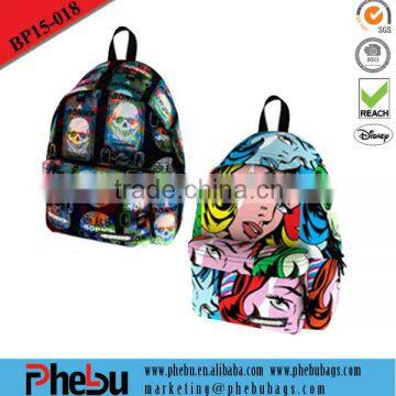 Wholesale stock printing fashion school backpacks(BP15-018)