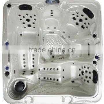 5 seats massage spa bathtub with pillow and led light