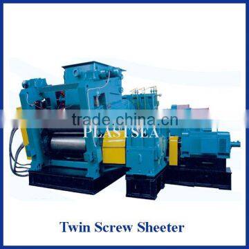 Twin screw extruder/sheeter