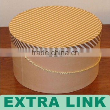 New Design Handmade Recycle Customized round cardboard hat boxes