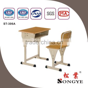 Adjustable Single Student Desk & Chair,school furniture,Classroom Table and Chair