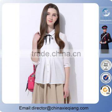2016 Fashion Lady Casual Cute Shirt Young Girls White Shirt