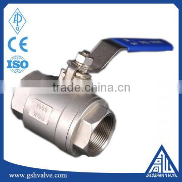 1000WOG Stainless steel 2pc threaded ball valve