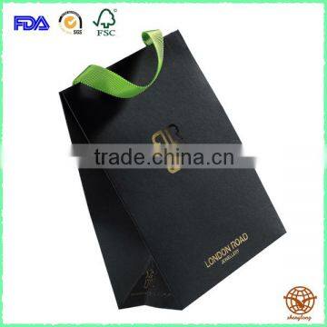 Custom Printed Design Paper Bag With Yellow Handle