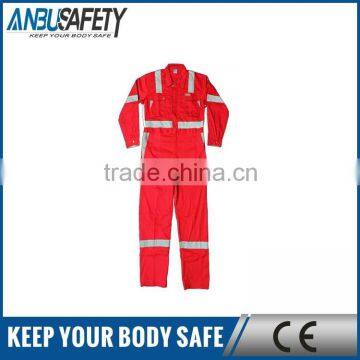 Factory wholesale working coverall safety fire retardant coverall with reflective tape