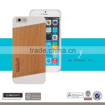 Blank Back Cherry Wood PC Phone Cover Custom Packing for iPhone 6 Phone Cover,Ultra Slim Universal Wooden Phone Covers