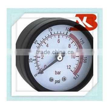 Back connection mini pressure gauge