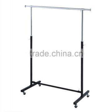 Adjustable Rolling Hanger Rail Clothing Rack