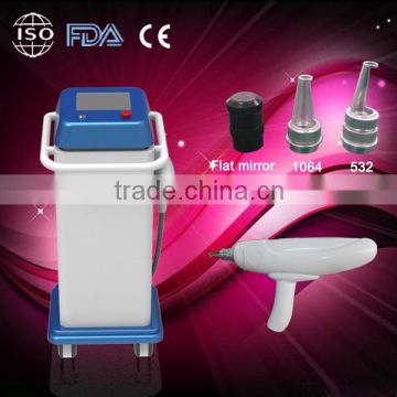 2014 good sale! professional 1064 nm 532nm nd yag laser machine