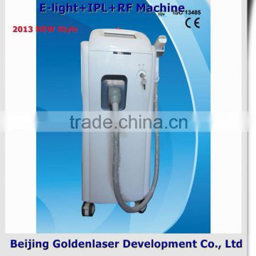 Painless Www.golden-laser.org/2013 New Style E-light+IPL+RF Machine Ipl Measurement Manufacturer Skin Tightening