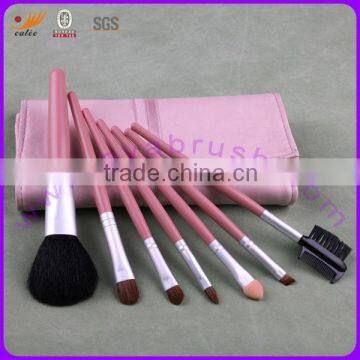 7pcs Pink Small Gift Makeup Brush set with Pouch