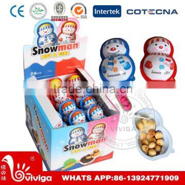 15g sweet funny surprise snowman chocolate egg