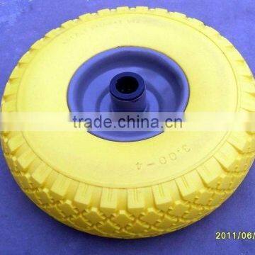 Flat Free PU Foam Wheel 2.50-4 3.00-4 3.50-4 4.00-8