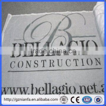 Australia used HDPE LOGO Printed Construction White Safety Netting/Scaffold Safety Net Factory Price(Guangzhou Factory)