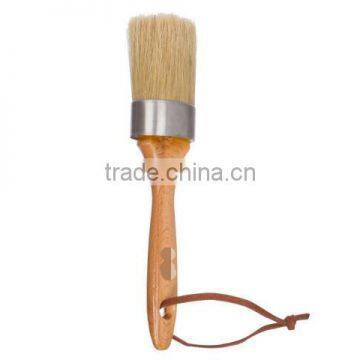 2-in-1 Round Chalk Paint and Wax Brush for Furniture, Natural Bristles photo-2
