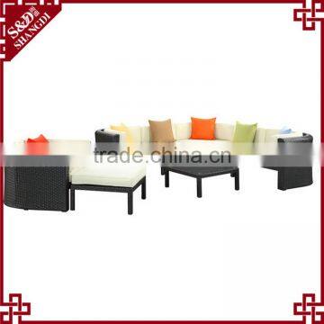 Colourful Pillows Design Patio Rattan Handcraft 6 Seater Set Design Sofa photo-4