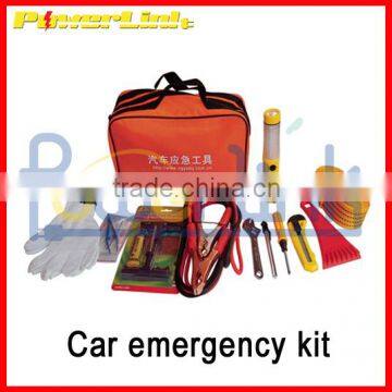 H90166 Car emergency tools triangle kit, car first aid kit, tow rope and booster cable V-QZH71