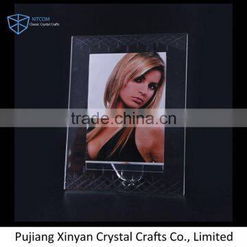 HOT SALE simple design fancy crystal photo frame with different size