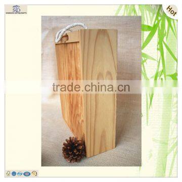 Topgrade Unfinished Color Three Compartments Wood Wine Case photo-3